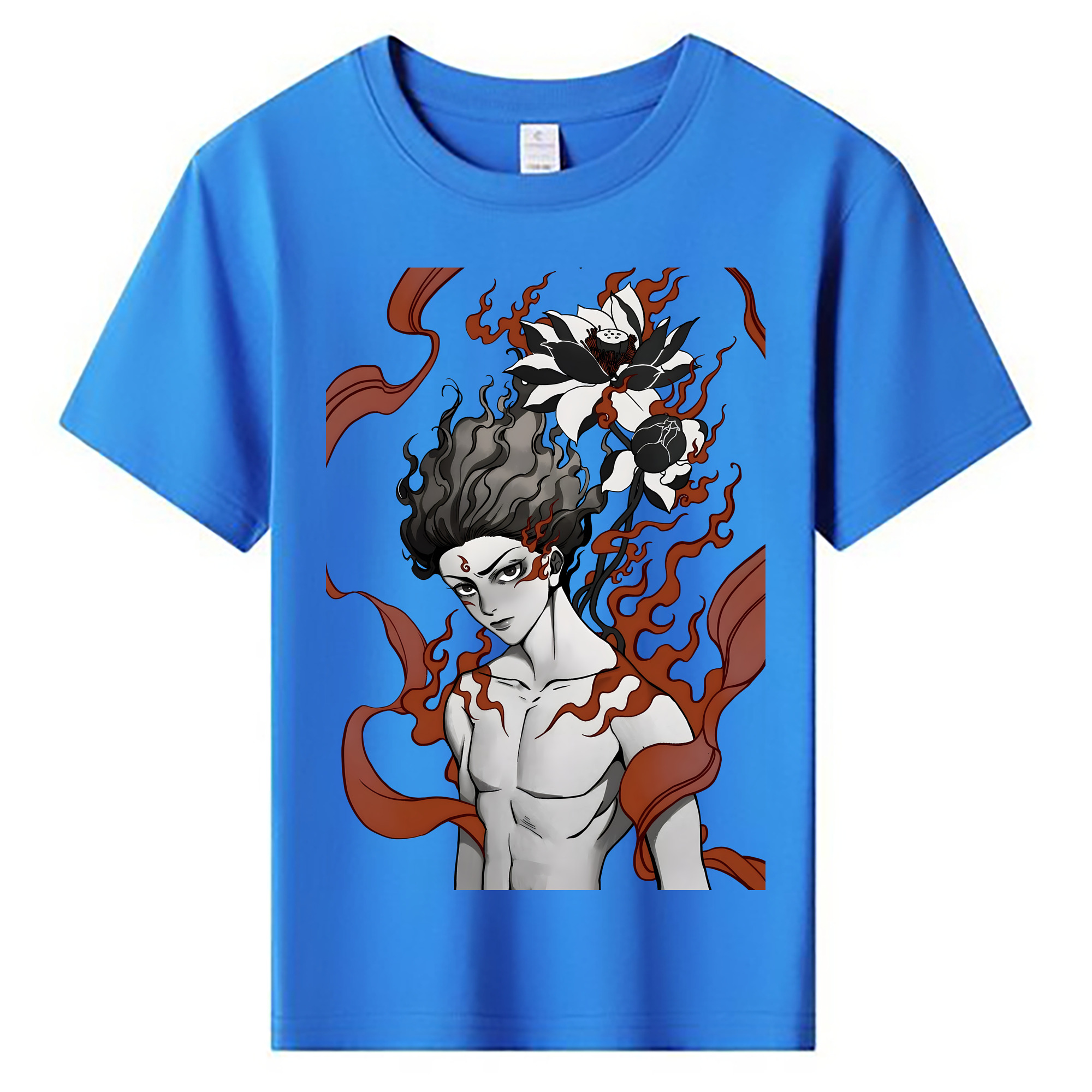 （画像用） Ne Zha 2 ナタ 魔童の大暴れ 綿100％キッズTシャツ（フロントプリント）